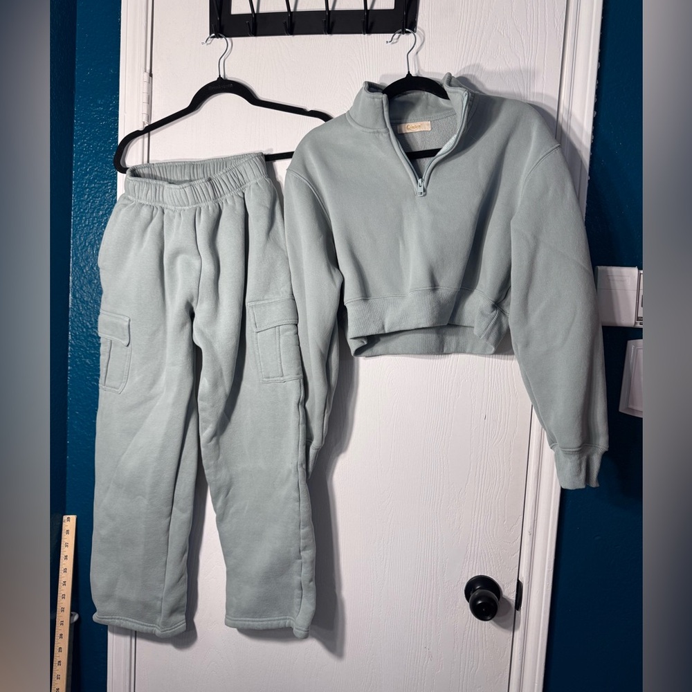 2 piece sweatsuit.